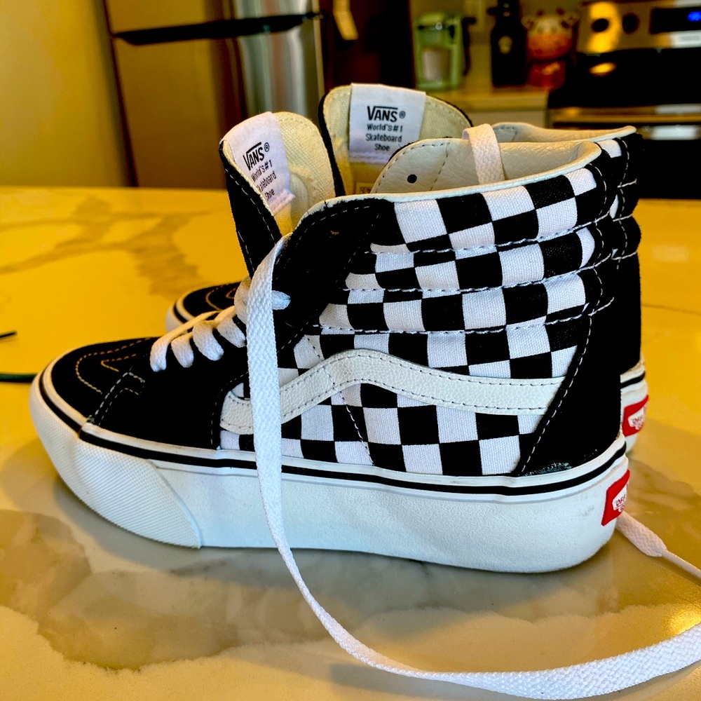 Vans Platform checkered hi tops
